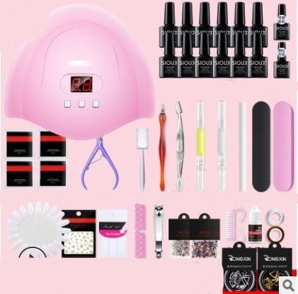 Nail Art Gel Kit with UV Lamp 36W - GhostMart