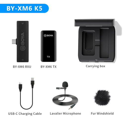 BOYA BY-XM6 Wireless Clip-On Lavalier Microphone — for Streamers & Content Creators in South Africa - GhostMart