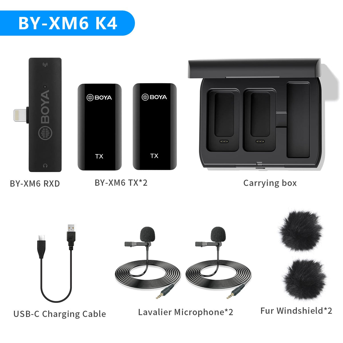 BOYA BY-XM6 Wireless Clip-On Lavalier Microphone — for Streamers & Content Creators in South Africa - GhostMart