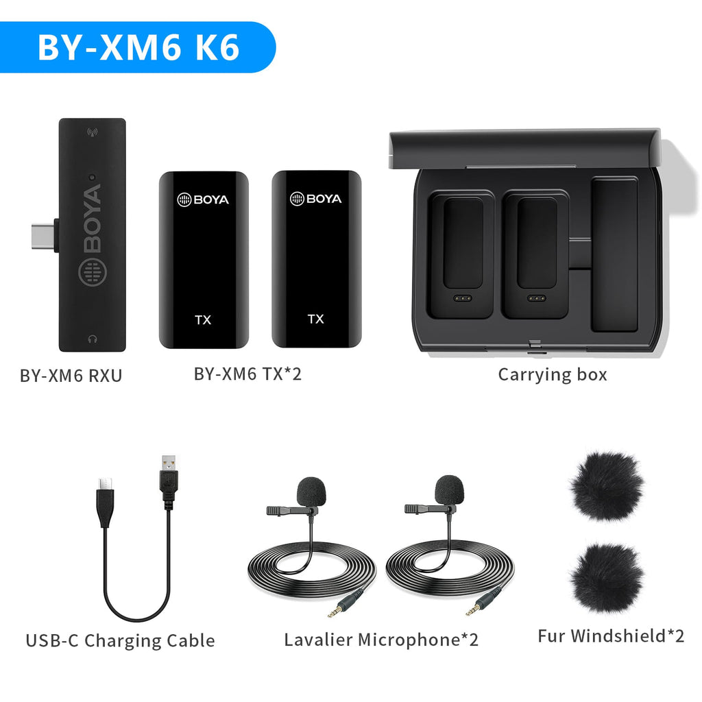 BOYA BY-XM6 Wireless Clip-On Lavalier Microphone — for Streamers & Content Creators in South Africa - GhostMart