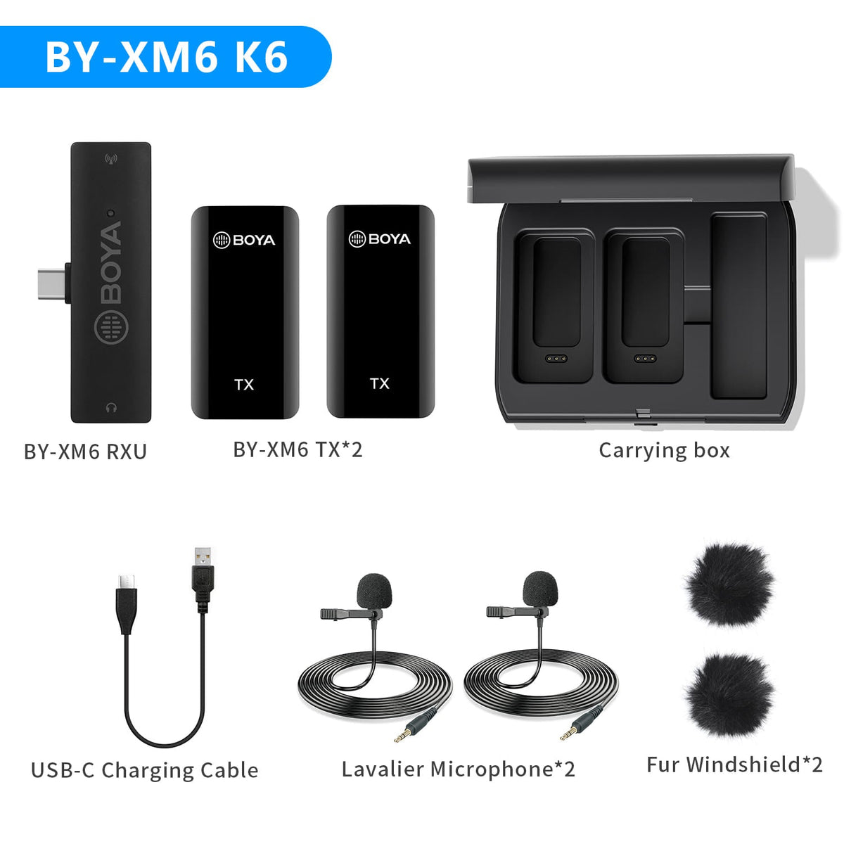 BOYA BY-XM6 Wireless Clip-On Lavalier Microphone — for Streamers & Content Creators in South Africa - GhostMart