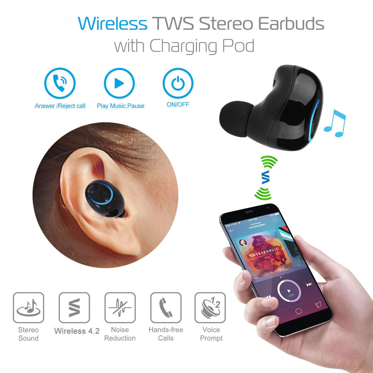 Wireless TWS Gaming Earbuds - GhostMart